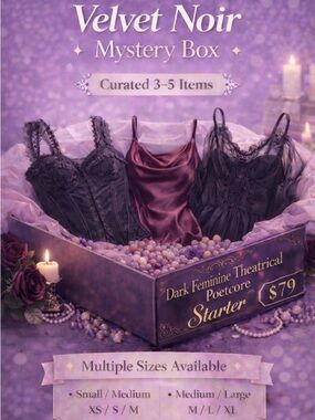 🥀 Dark Feminine Mystery Premium Box 🎁 Curated 3-5 Piece Aesthetic Bundle